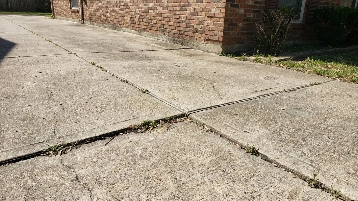 After: Sunken driveway lifted | Music City Foundation After: a driveway with a level, smooth driveway